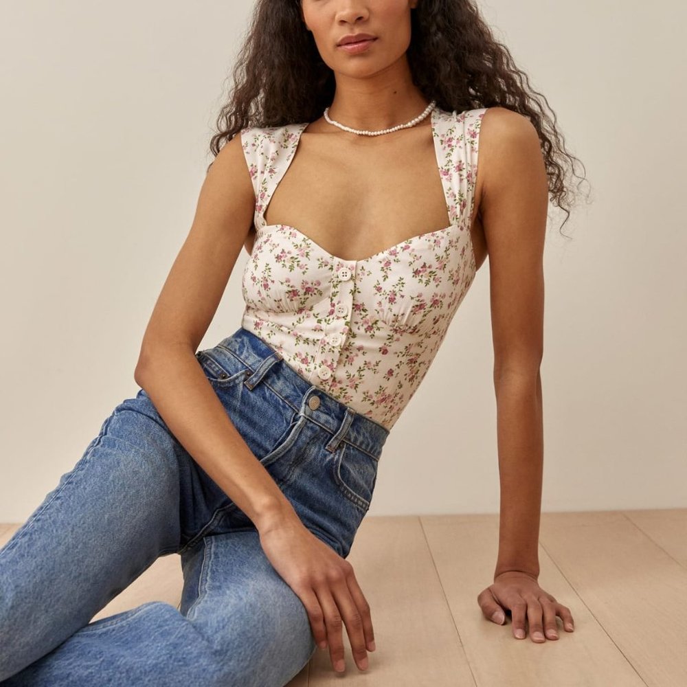 Reformation Lincoln top Boheme size 2